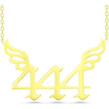 Serra Jewels Gümüş Gold 444 Melek Sayısı Kadın Kolye