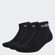 Adidas T Lin Ankle Çorap 3p Siyah Dokuma Kumaş Erkek Spor Giyim İçin Hafif ve İnce