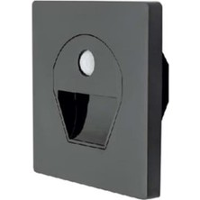 Cata 1W Sensörlü Ledli Koridor Armatürü Füme Kasa (Günışığı)