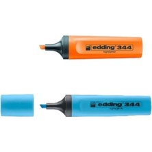 Eddıng Fosforlu Kalem (E-344)  ( Turuncu-Mavi)