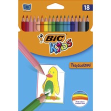 Kitap Dükkanı Bic Kids Tropicolors Kuru Boya Kalemi 18 Renk