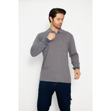 Orange Safety Sweat T-Shırt Polo Yaka Kışlık Uzun Kol