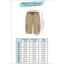 Deepsea Yeni Sezon Fermuarlı Slim Fit Kargo Şort Kapri 2301613