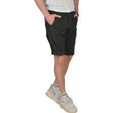 Deepsea Yeni Sezon Fermuarlı Slim Fit Kargo Şort Kapri 2301613