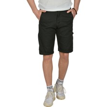 Deepsea Yeni Sezon Fermuarlı Slim Fit Kargo Şort Kapri 2301613