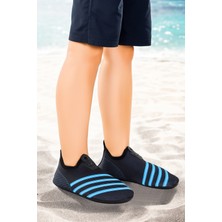 Kiko Kids Enigma Havuz Plaj Erkek Çocuk Deniz Ayakkabısı 7501 Siyah - Mavi