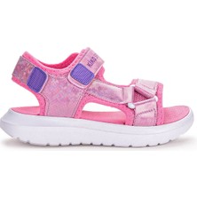 Kiko Kids 333 Hologram Cırtlı Kız Çocuk Sandalet Ayakkabı Pembe