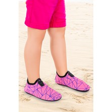 Kiko Kids Prizma Havuz Plaj Kız Çocuk Deniz Ayakkabısı 7515 Pembe - Lila