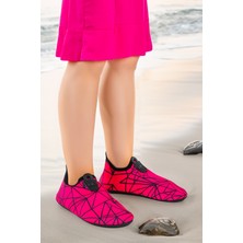 Kiko Kids Prizma Havuz Plaj Kız Çocuk Deniz Ayakkabısı 7515 Fuşya - Siyah