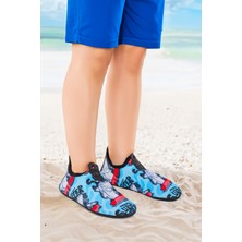 Kiko Kids Surfer Havuz Plaj Erkek Çocuk Deniz Ayakkabısı 7561 Mavi