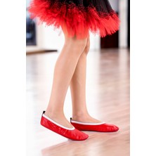 Kiko Kids Prom 7525  Kız Çocuk Pisi Pisi Balo Dans Gösteri Ayakkabısı Kırmızı