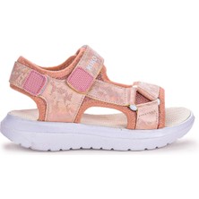 Kiko Kids 333 Hologram Cırtlı Kız Çocuk Sandalet Ayakkabı Pudra