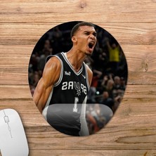 Pixxa Victor Wembanyama - Nba Bilek Destekli Mousepad Model - 1 Oval