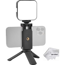 Tianya Telefonlar Için Mini Fonksiyonel Tripod + 49 LED Light + Kumanda