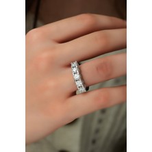 Sunshine Swarovski Zirconia 5 Taşlı 925 Ayar Gümüş Yüzük