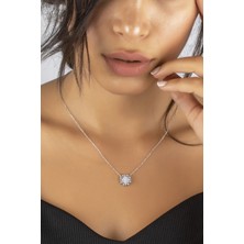 Sunshine Swarovski Zirconia Taşlı Gümüş Kutup Yıldızı Kolye