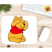 Eylül Design Winnie The Pooh Temalı Renkli Baskılı Özel Tasarım Dikdörtgen Kaydırmaz Mousepad