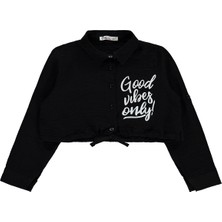 Civil Girls Kız Çocuk Gömlek 6-9 Yaş Siyah