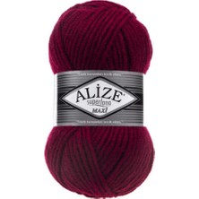 Alize Süperlana Maxi El Örgü Ipi 5 Adet 100 Gram 390 Vişne