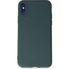 HappyCase  iPhone x Kılıf Yumuşak Silikon Kılıf - Koyu Yeşil