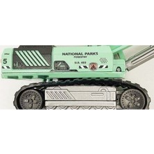 Matchbox Ekskavatör Kepçe Orijinal Lisanslı National Parks Iş Makinesi Model Araç Oyuncak Araba Set