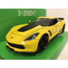 Welly 2017 Chevrolet Corvette Z06 1:24 Sarı Model Araba