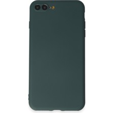 HappyCase  iPhone 7 Plus Kılıf Yumuşak Silikon Kılıf - Koyu Yeşil