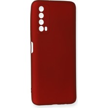 HappyCase  Huawei P Smart 2021 Kılıf Yumuşak Silikon Kılıf - Bordo