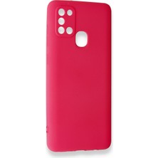 HappyCase  Samsung Galaxy A21S Kılıf Yumuşak Silikon Kılıf - Pembe