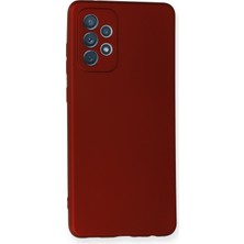 HappyCase  Samsung Galaxy A72 Kılıf Yumuşak Silikon Kılıf - Bordo