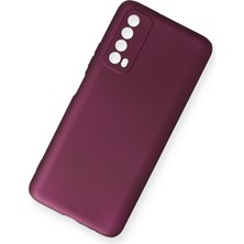 HappyCase  Huawei P Smart 2021 Kılıf Yumuşak Silikon Kılıf - Mürdüm