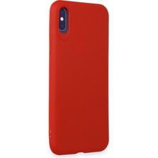 HappyCase  iPhone Xs Kılıf Yumuşak Silikon Kılıf - Kırmızı