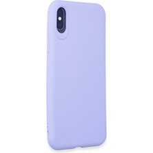 HappyCase  iPhone Xs Kılıf Yumuşak Silikon Kılıf - Lila