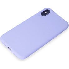 HappyCase  iPhone Xs Kılıf Yumuşak Silikon Kılıf - Lila