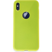 HappyCase  iPhone Xs Kılıf Yumuşak Silikon Kılıf - Parlak Sarı