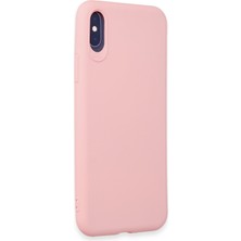 HappyCase  iPhone Xs Kılıf Yumuşak Silikon Kılıf - Pudra