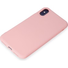 HappyCase  iPhone Xs Kılıf Yumuşak Silikon Kılıf - Pudra