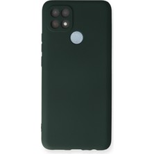 HappyCase  Oppo A15 Kılıf Yumuşak Silikon Kılıf - Koyu Yeşil