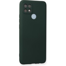 HappyCase  Oppo A15 Kılıf Yumuşak Silikon Kılıf - Koyu Yeşil