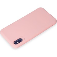 HappyCase  iPhone x Kılıf Yumuşak Silikon Kılıf - Pudra