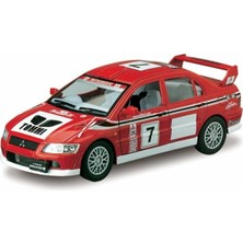 Kinsmart 1:36 Ölçek Mitsubishi Evo 7 Rally Kırmızı Metal Model ARABA*2021