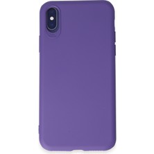 HappyCase  iPhone Xs Kılıf Yumuşak Silikon Kılıf - Mor