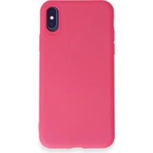 HappyCase  iPhone Xs Kılıf Yumuşak Silikon Kılıf - Pembe