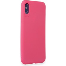 HappyCase  iPhone Xs Kılıf Yumuşak Silikon Kılıf - Pembe