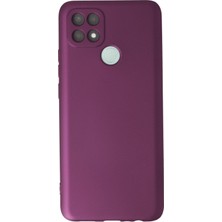 HappyCase  Oppo A15 Kılıf Yumuşak Silikon Kılıf - Mürdüm