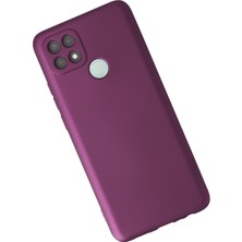 HappyCase  Oppo A15 Kılıf Yumuşak Silikon Kılıf - Mürdüm