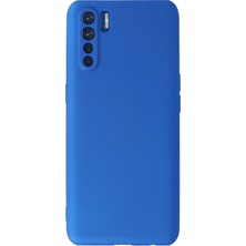 HappyCase  Oppo A91 / Reno 3 Kılıf Yumuşak Silikon Kılıf - Mavi