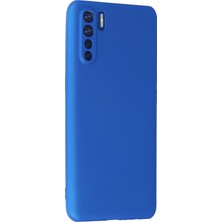 HappyCase  Oppo A91 / Reno 3 Kılıf Yumuşak Silikon Kılıf - Mavi