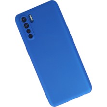 HappyCase  Oppo A91 / Reno 3 Kılıf Yumuşak Silikon Kılıf - Mavi