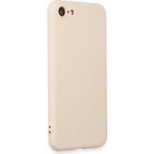 HappyCase  iPhone Se 2020 Kılıf Yumuşak Silikon Kılıf - Krem